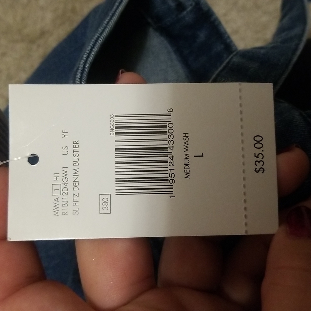 Nwt Guess denim bustier - Picture 7 of 9